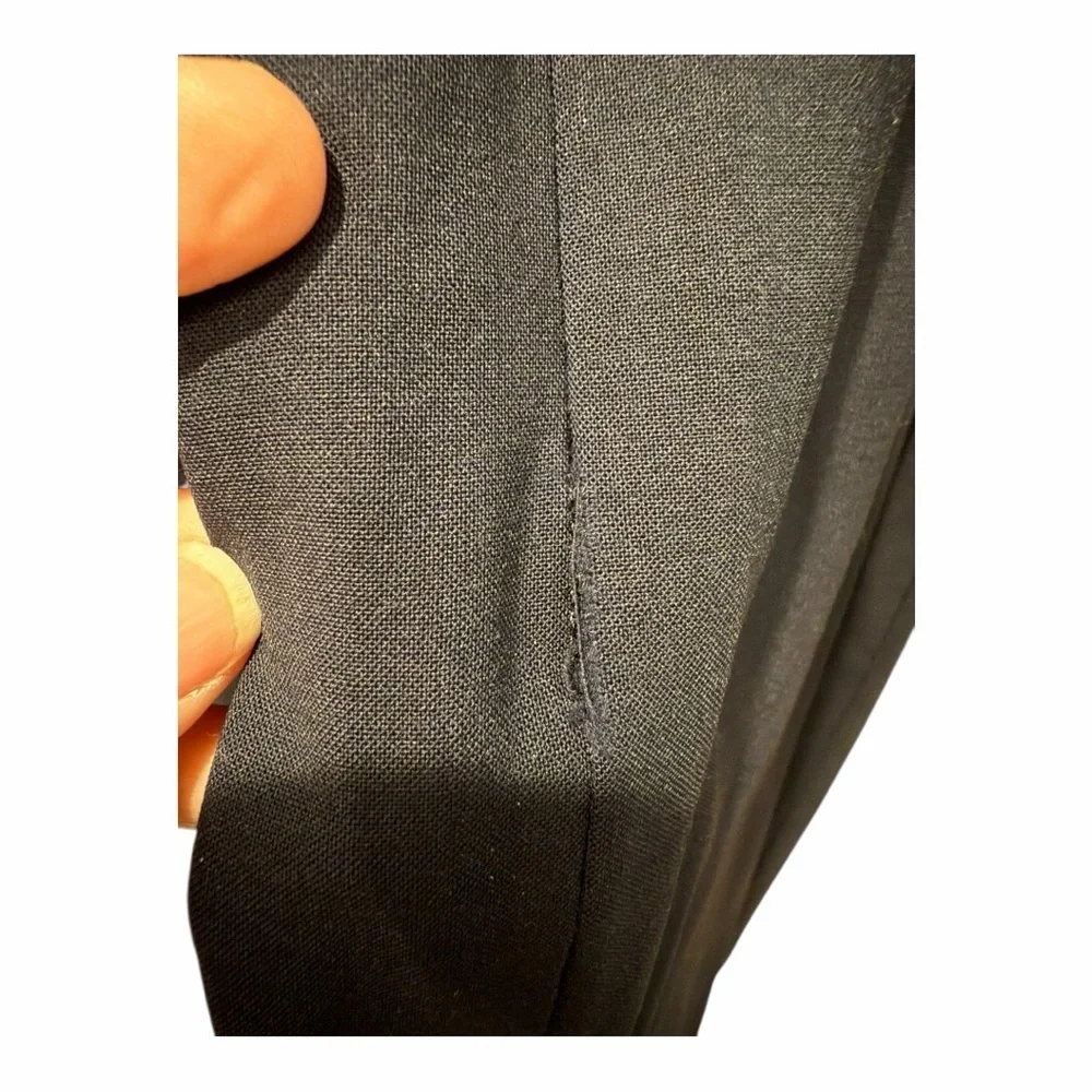 MM.LaFleur Navy Wool Sheath Dress 6 Workwear Career Professional Note Flaw Blue - Picture 11 of 11